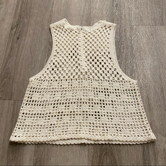 HONEY PUNCH white/ cream Crochet knit top - Picture 2 of 5